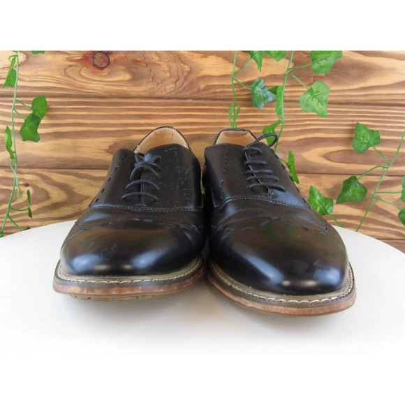 Zanzara Sz‎ 10 Oxfords Black Leather Men Lace Up JH390S20 Medium (D, M) - Picture 2 of 11